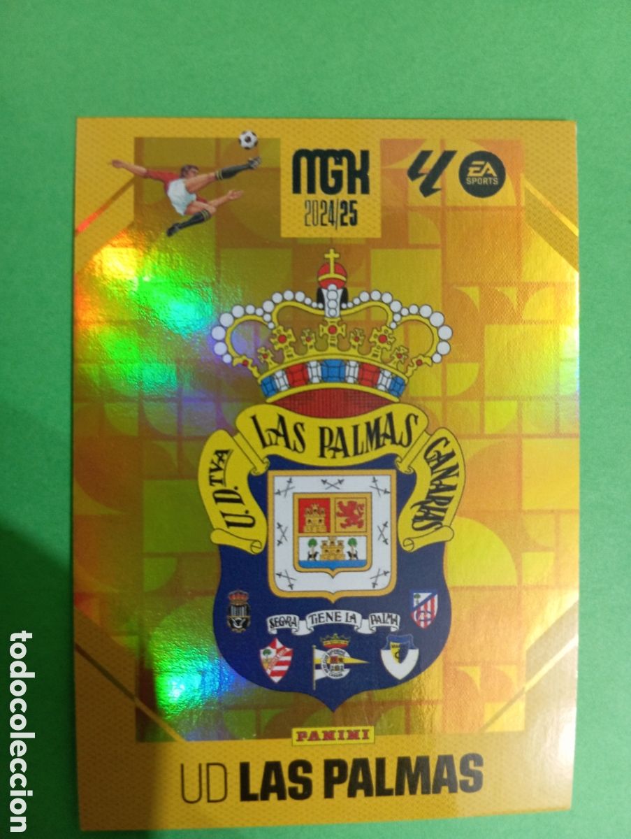 Cromos de f&uacute;tbol: Escudo de Las Palmas n&deg;181 / PANINI MEGACRACKS 2024/2025