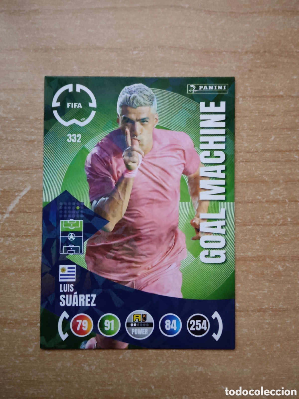 Cromos de f&uacute;tbol: 332 LUIS SUAREZ INTER MIAMI GOAL MACHINE MUNDIAL DE CLUBES ADRENALYN 2025