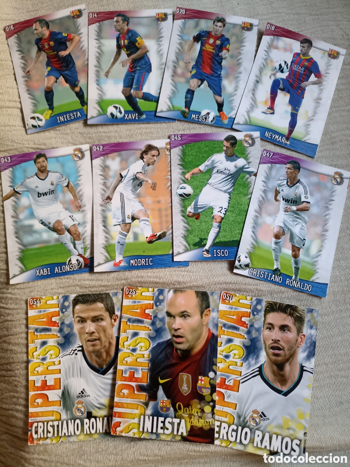 Cromos de f&uacute;tbol: Cromos Oficial Quiz Game Collection Fichas Quiz Liga 2014 lote especial