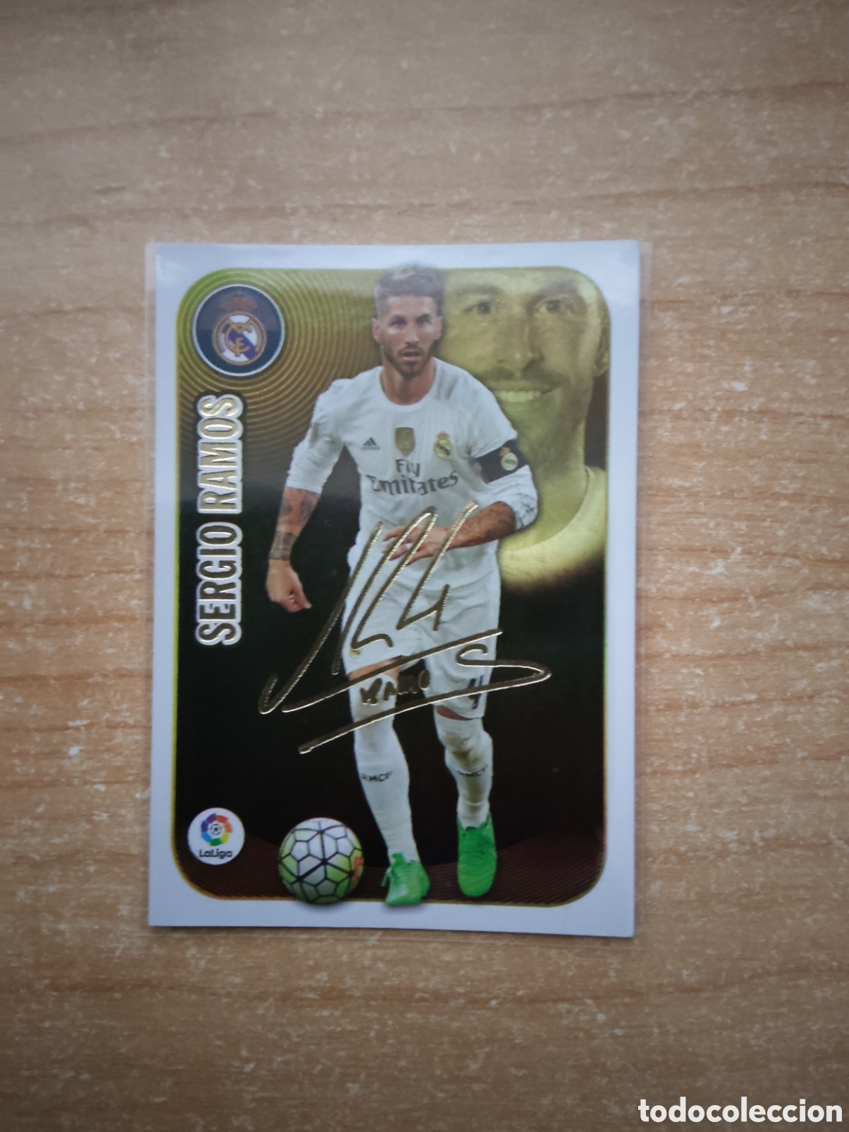 Cromos de f&uacute;tbol: 15 SERGIO RAMOS SERIE ORO LIGA ESTE 2016 2017