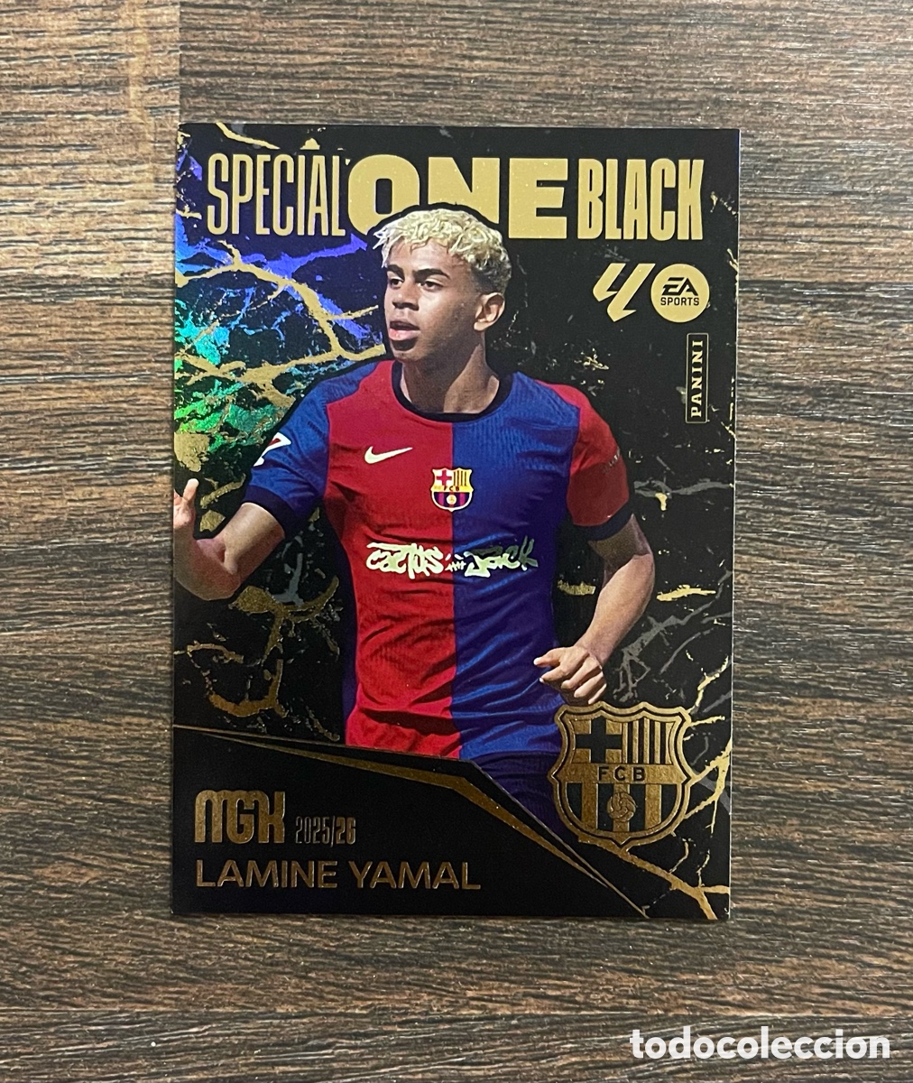 Cromos de f&uacute;tbol: Lamine Yamal Special One Black Megacracks 2025/26