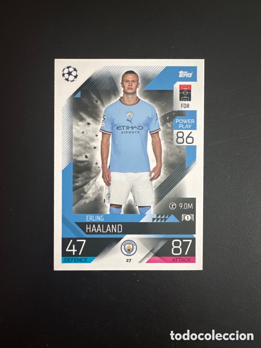 Cromos de f&uacute;tbol: HAALAND MANCHESTER CITY NUMERO 27 MATCH ATTAX 2022 2023