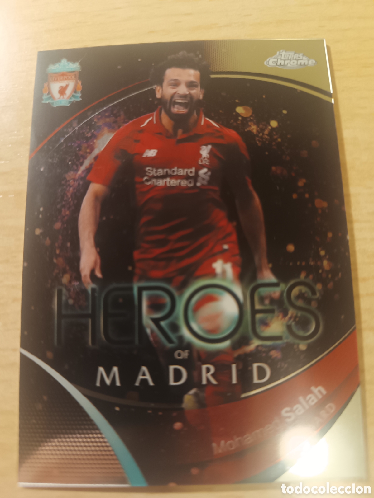 Football Stickers: 81 MOHAMED SALAH LIVERPOOL HEROES OF MADRID TOPPS CHROME