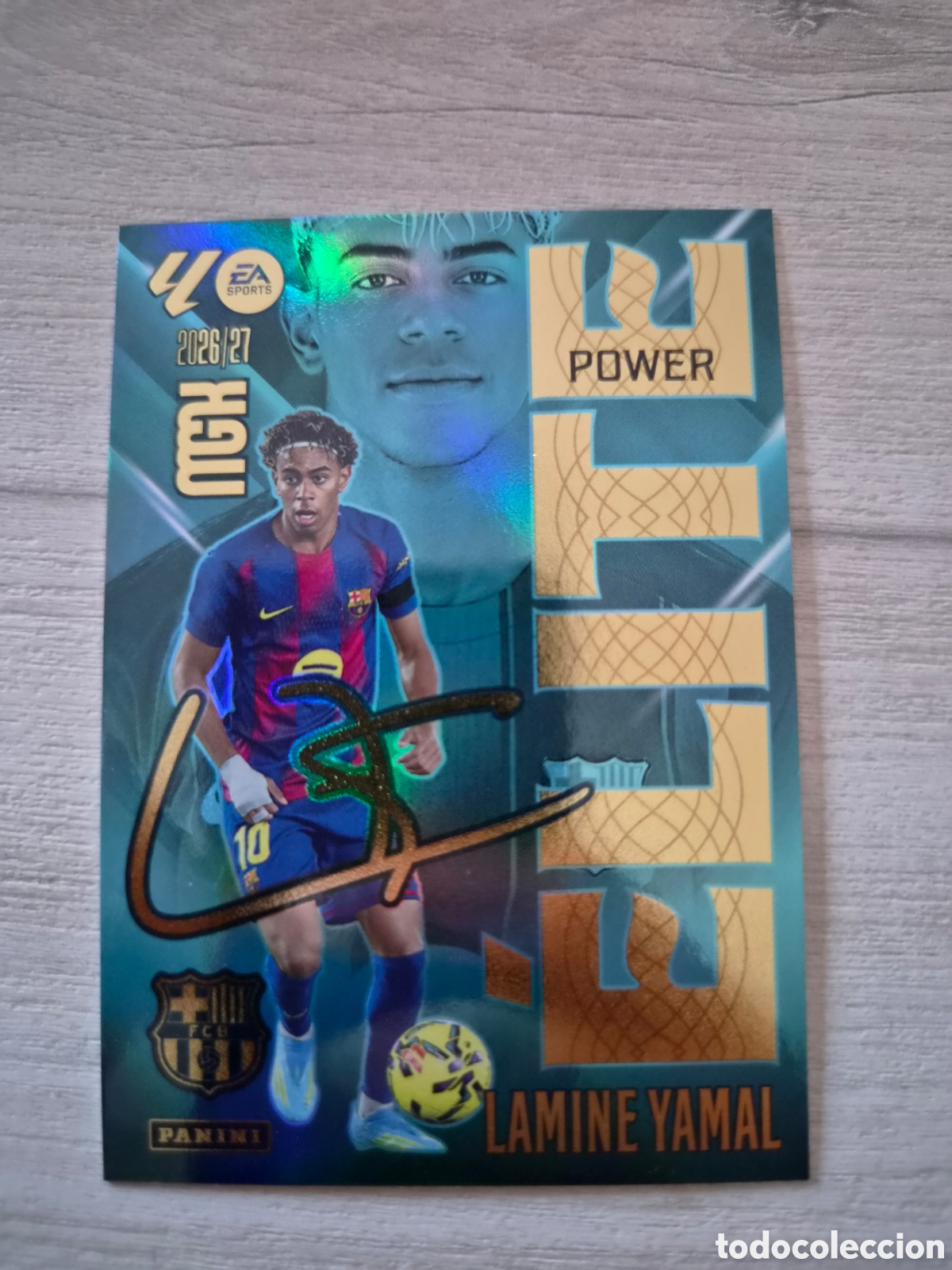 Cromos de f&uacute;tbol: P9 Elite Power Lamine Yamal Megacracks 26/27