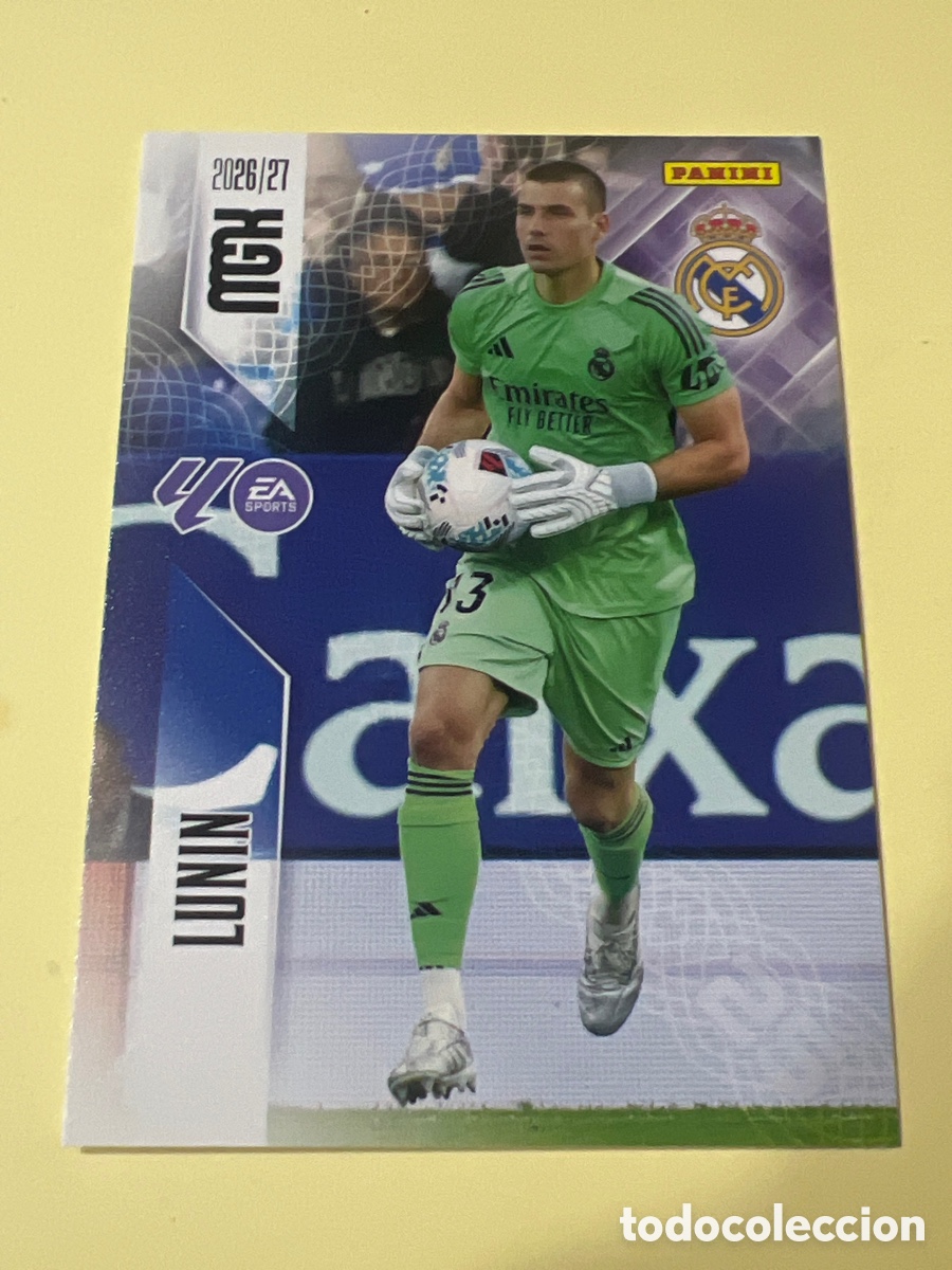 Cromos de f&uacute;tbol: C5438. 219 LUNIN REAL MADRID FICHAS ALBUM MEGACRACKS 2026 2027 MGK 26 27