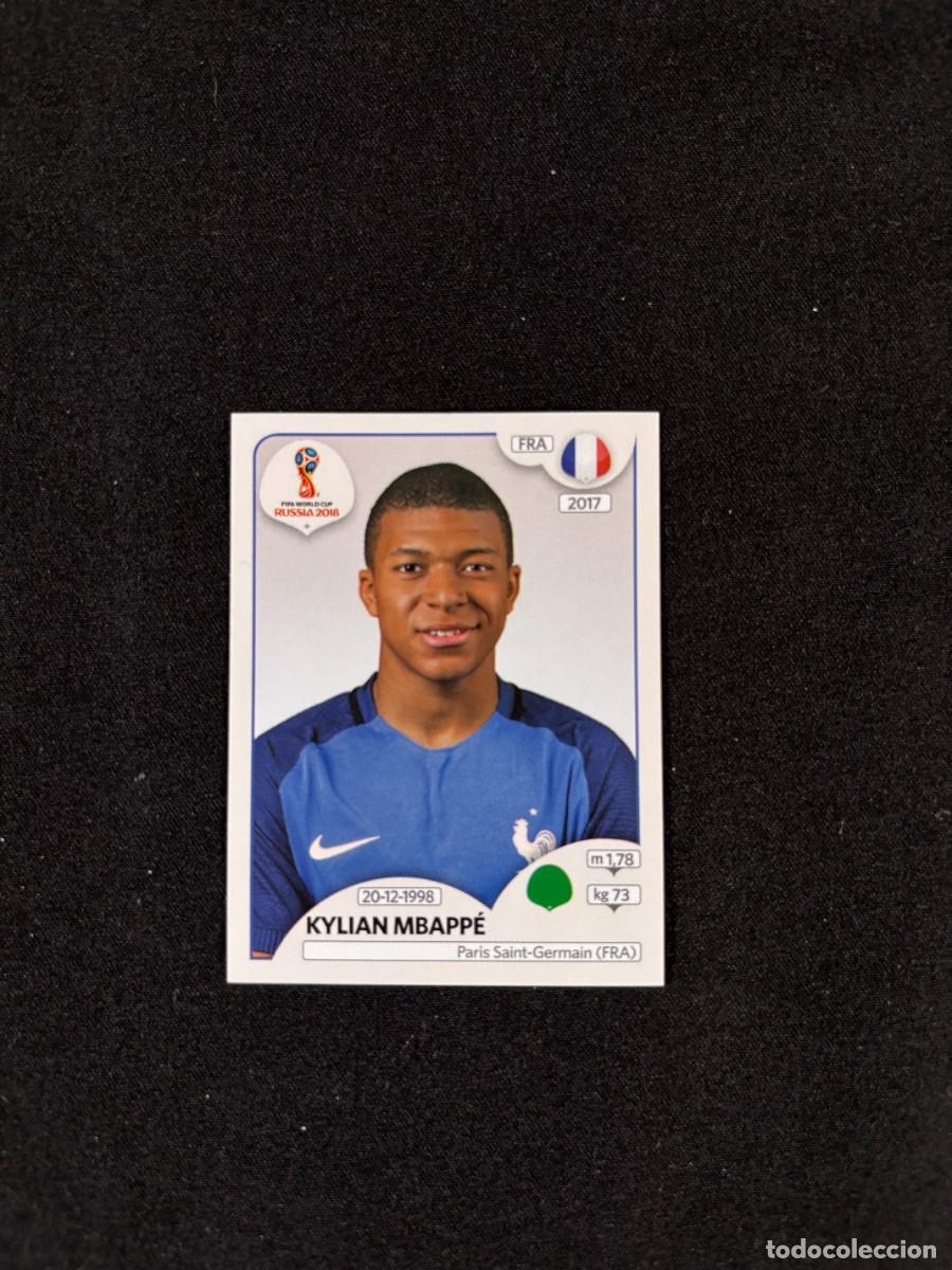 Cromos de f&uacute;tbol: Cromo Panini Mundial Rusia 2018 N&ordm;209 Kylian Mbapp&eacute; Rookie RC Excelente Centrado