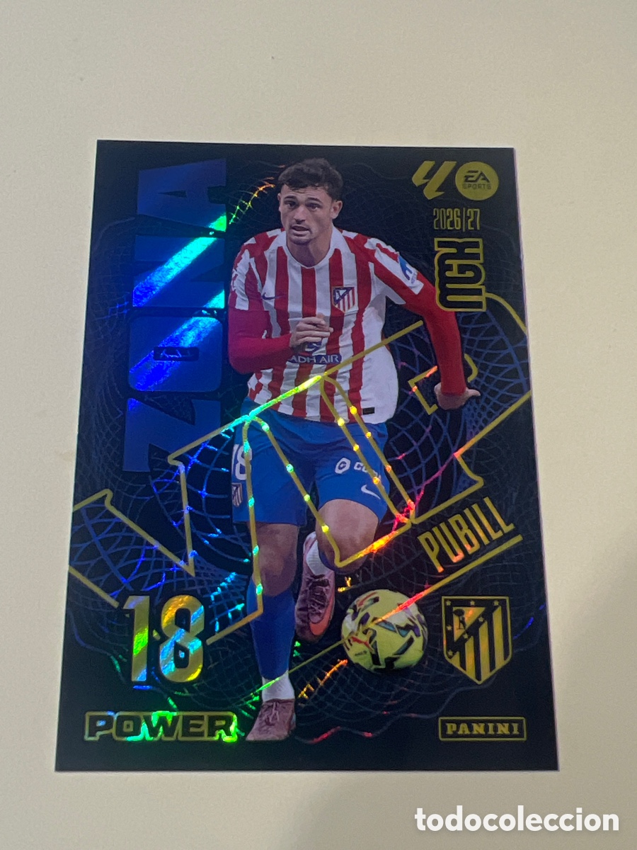 Cromos de f&uacute;tbol: C5444. 404P PUBILL - ATL&Eacute;TICO DE MADRID - ZONA VIP POWER FICHAS ALBUM MEGACRACKS 2026 2027 MGK 26 27