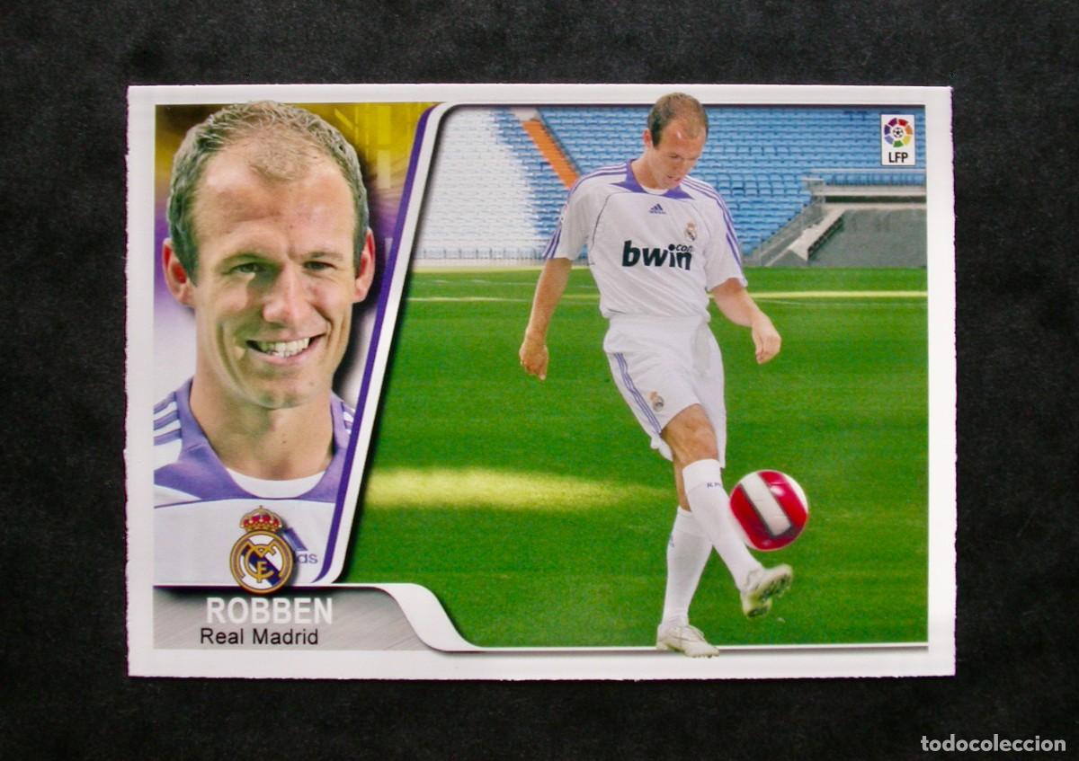 Cromos de f&uacute;tbol: 373 ROBBEN / REAL MADRID / &Uacute;LTIMA HORA / EDICIONES ESTADIO 2008 / MUNDICROMO