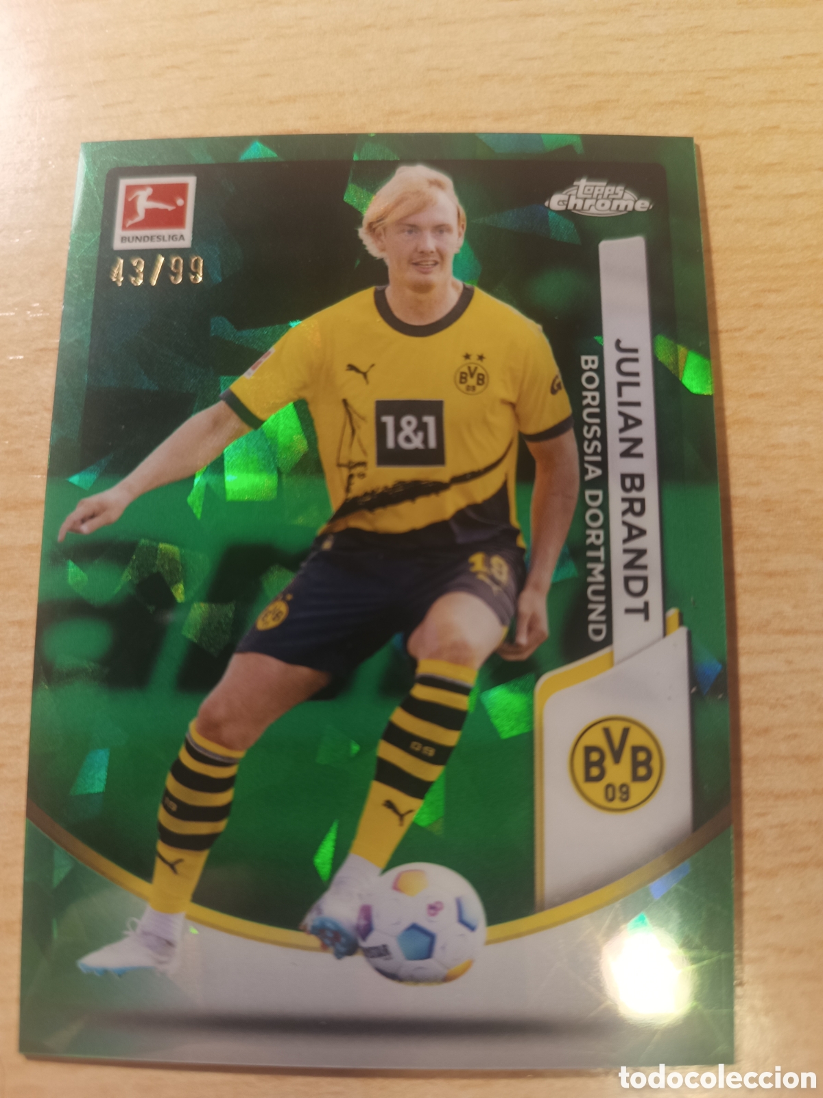Cromos de f&uacute;tbol: IV-03 JULIAN BRANDT /99 BVB BORUSSIA DORTMUND TOPPS CHROME BUNDESLIGA 2023 2024 NUMERADA 23 24