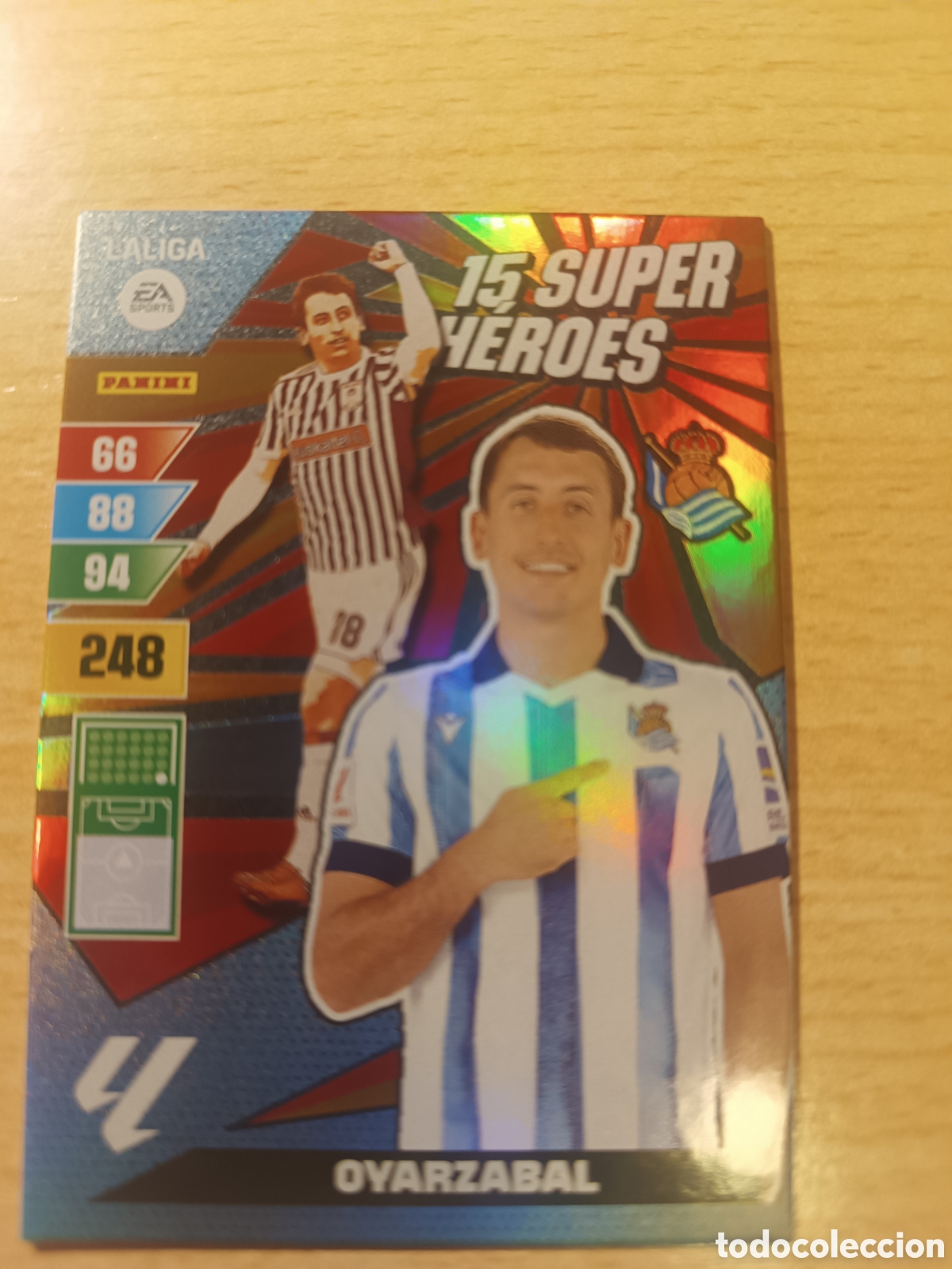 Cromos de f&uacute;tbol: MIKEL OYARZABAL 15 SUPER HEROES REAL SOCIEDAD ADRENALYN XL 2023 2024 PANINI 23 24