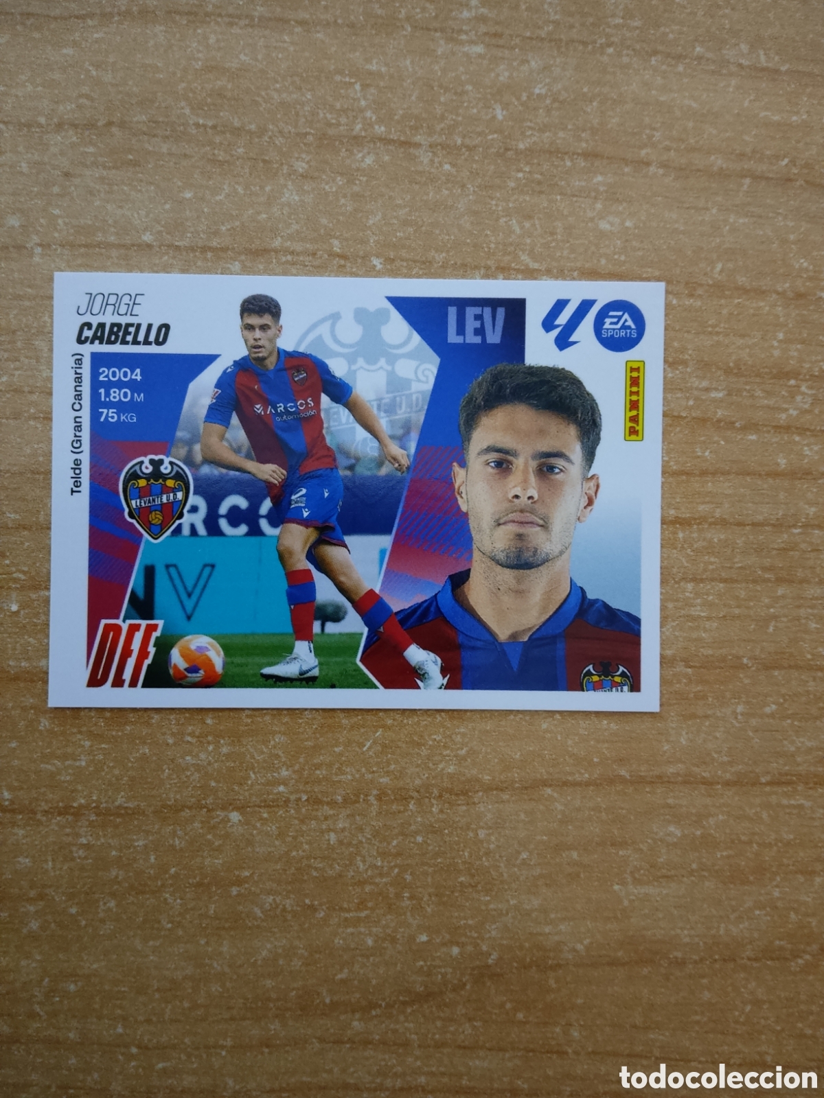 Cartes &agrave; collectionner de Football: 7 JORGE CABELLO LEVANTE LIGA ESTE 2025 2026