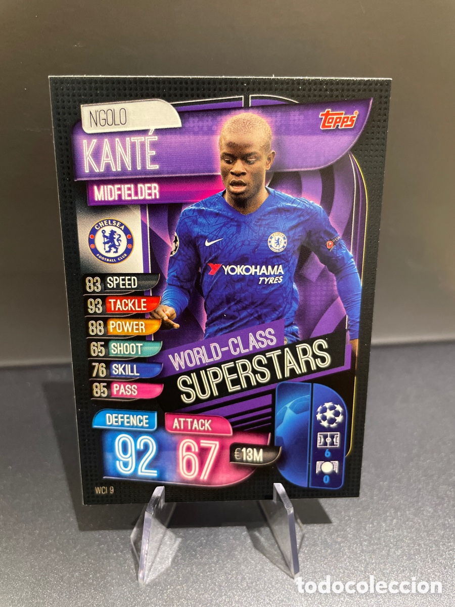 Cromos de f&uacute;tbol: Kante WCI 9 World-Class Superstars Match Attax 2019-20 2019 2020 Topps UCL Chelsea