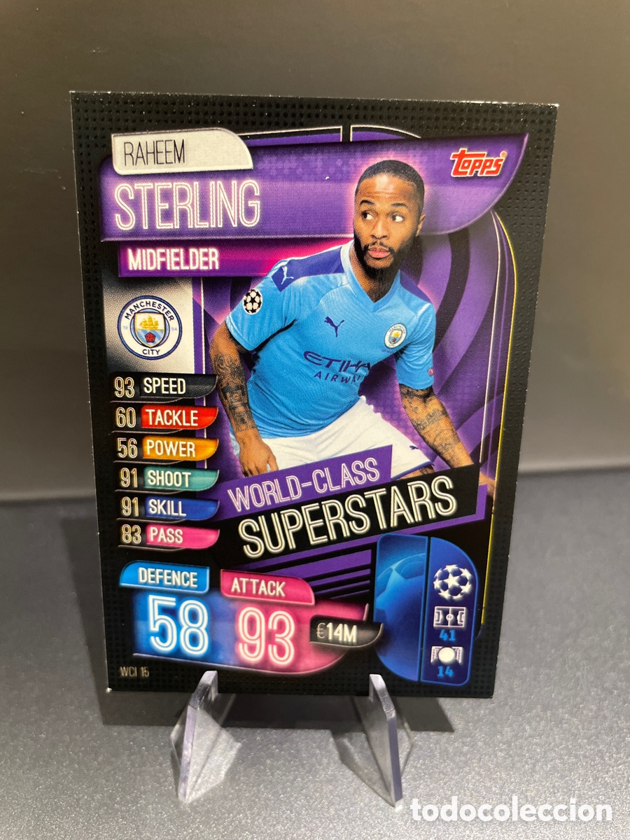 Cromos de f&uacute;tbol: Sterling WCI 15 World-Class Superstars Match Attax 2019-20 2019 2020 Topps UCL Manchester City