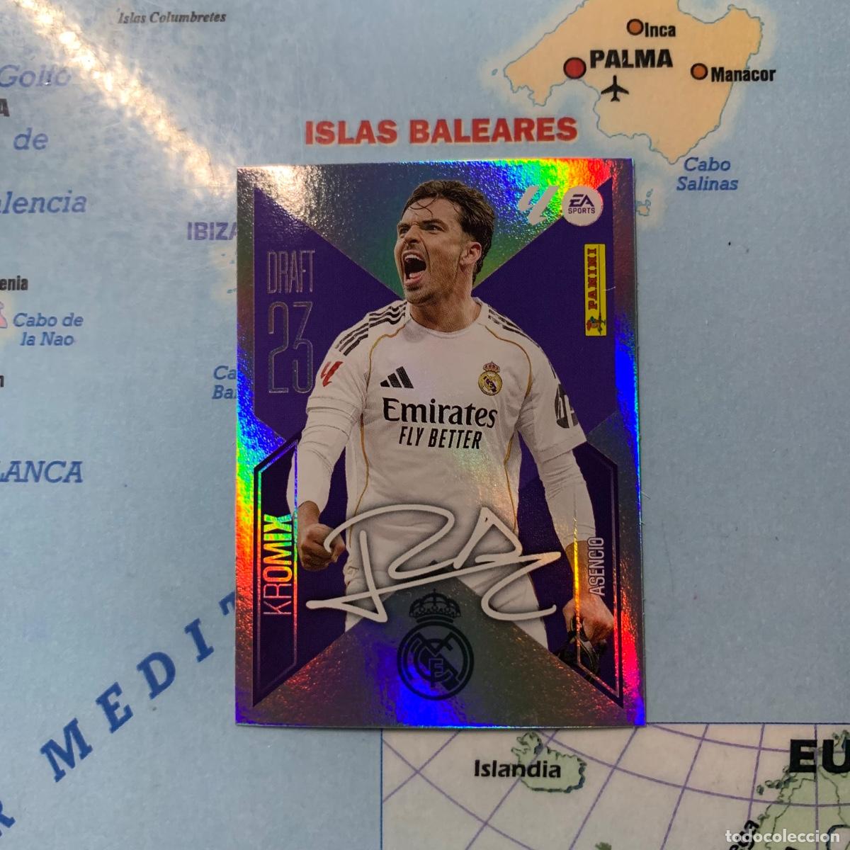 Cartes &agrave; collectionner de Football: Asencio draft 23 Kromix n&uacute;mero K1 Del Real Madrid cromo de la liga este 26-27 2026-2027