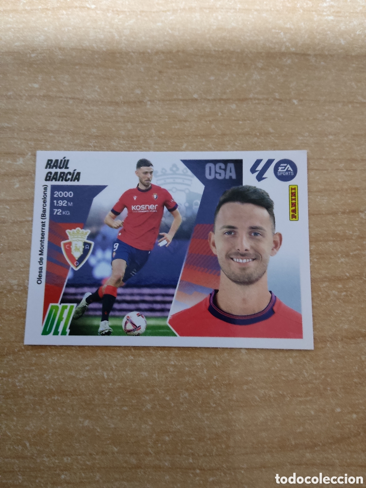 Cromos de f&uacute;tbol: 20 RAUL GARCIA OSASUNA LIGA ESTE 2025 2026