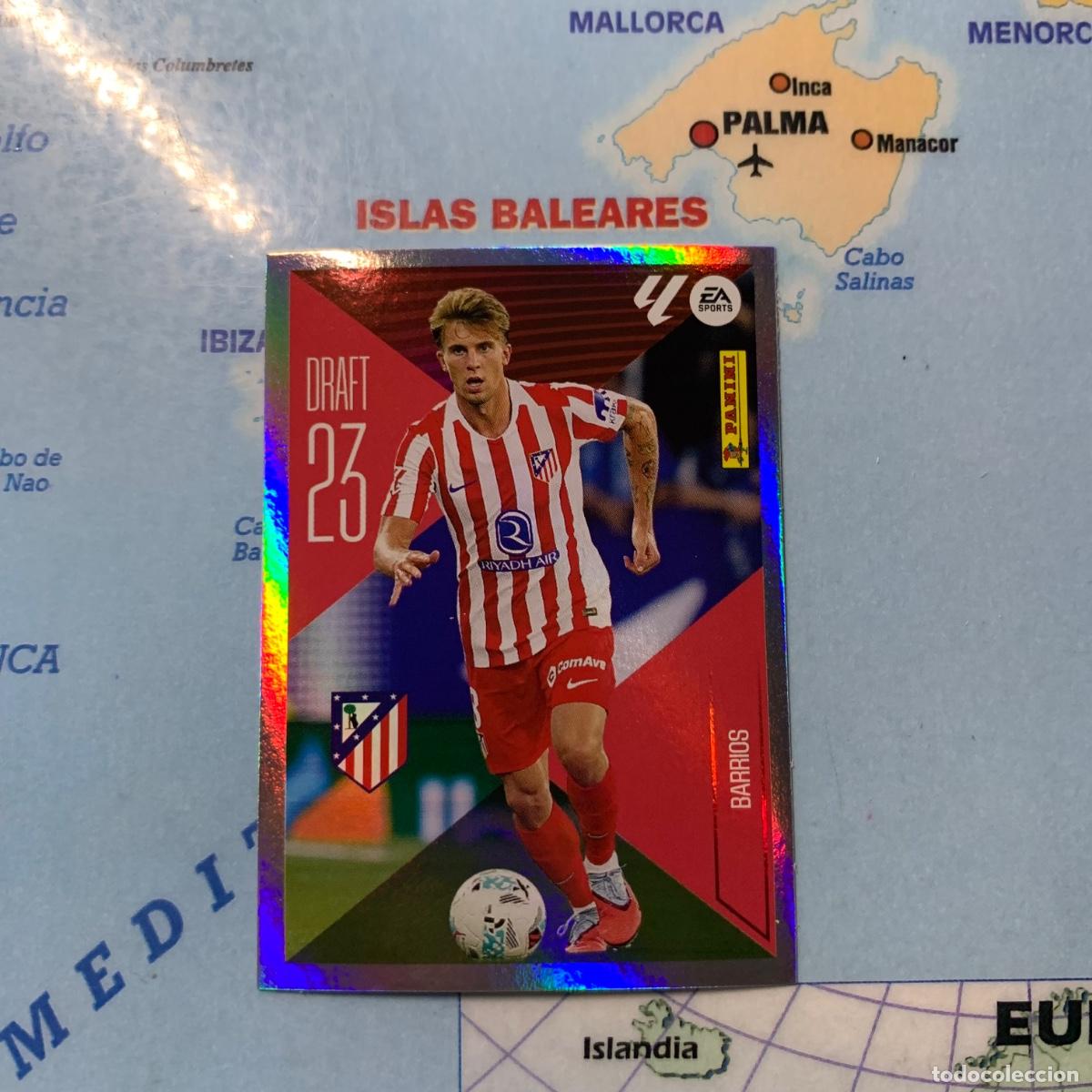 Cromos de f&uacute;tbol: Barrios draft 23 n&uacute;mero 3 Del Atl&eacute;tico de Madrid cromo de la liga este 26-27 2026-2027