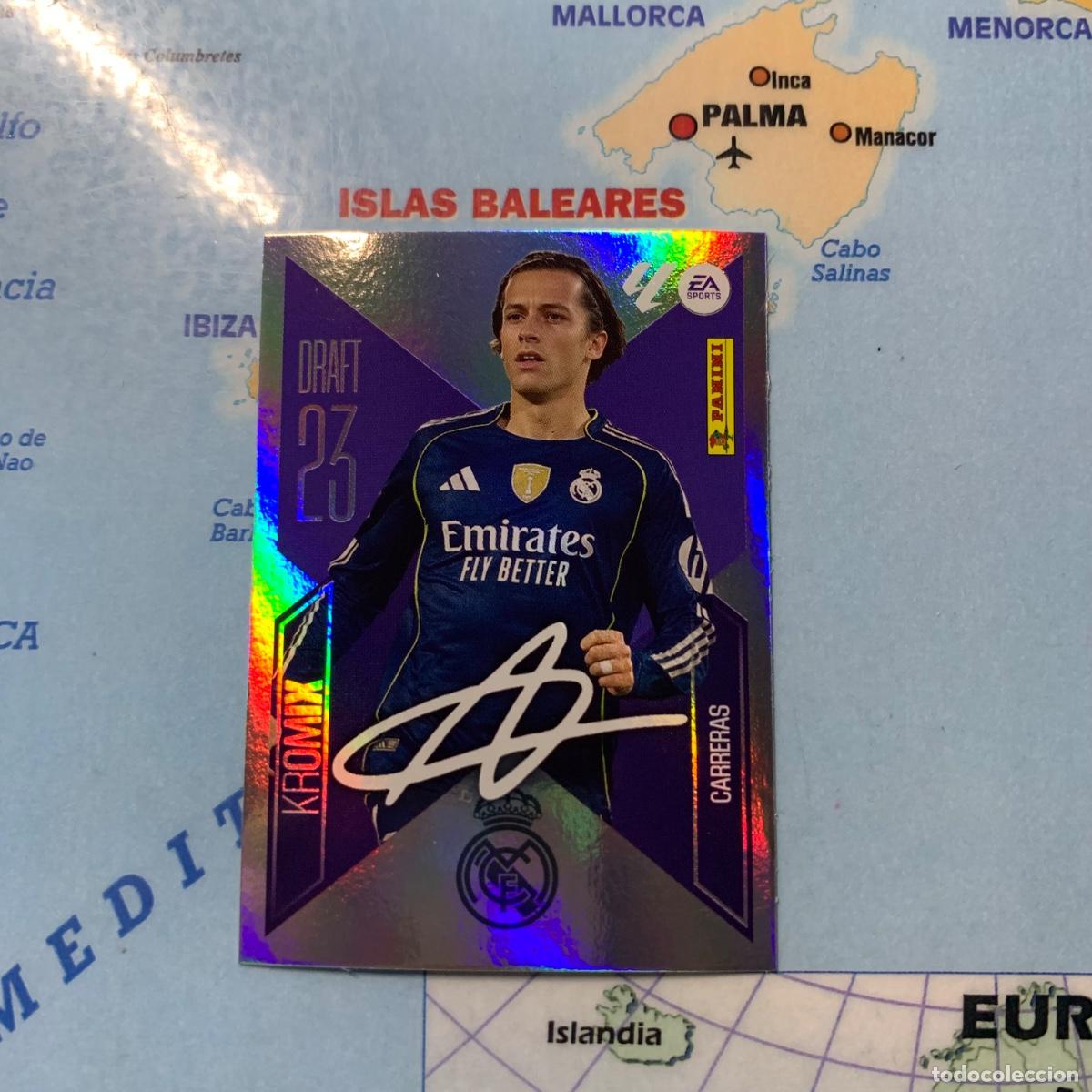 Cromos de f&uacute;tbol: Carreras draft 23 Kromix n&uacute;mero k5 Del Real Madrid cromo de la liga este 26-27 2026-2027