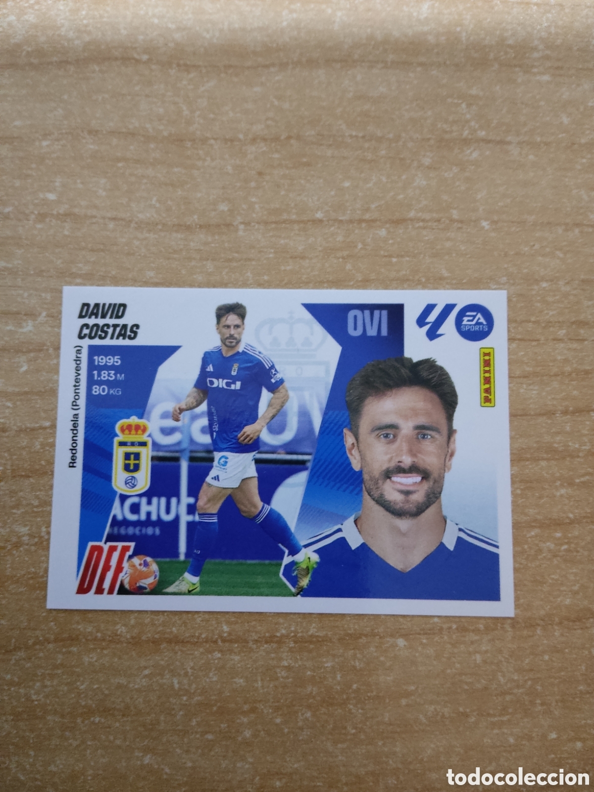 Cromos de f&uacute;tbol: 8 DAVID COSTAS REAL OVIEDO LIGA ESTE 2025 2026
