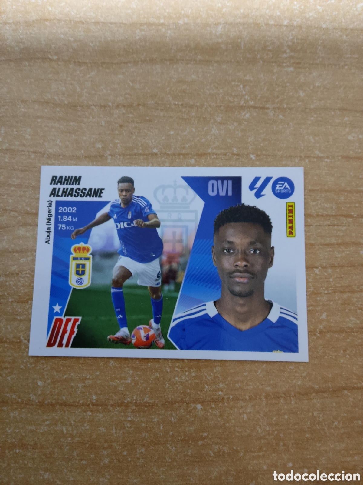 Cromos de f&uacute;tbol: 9 RAHIM ALHASSANE REAL OVIEDO LIGA ESTE 2025 2026