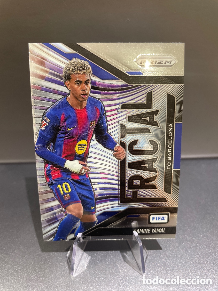 Football Stickers: Lamine Yamal 21 Fractal Panini Prizm 2025-26 FC Barcelona