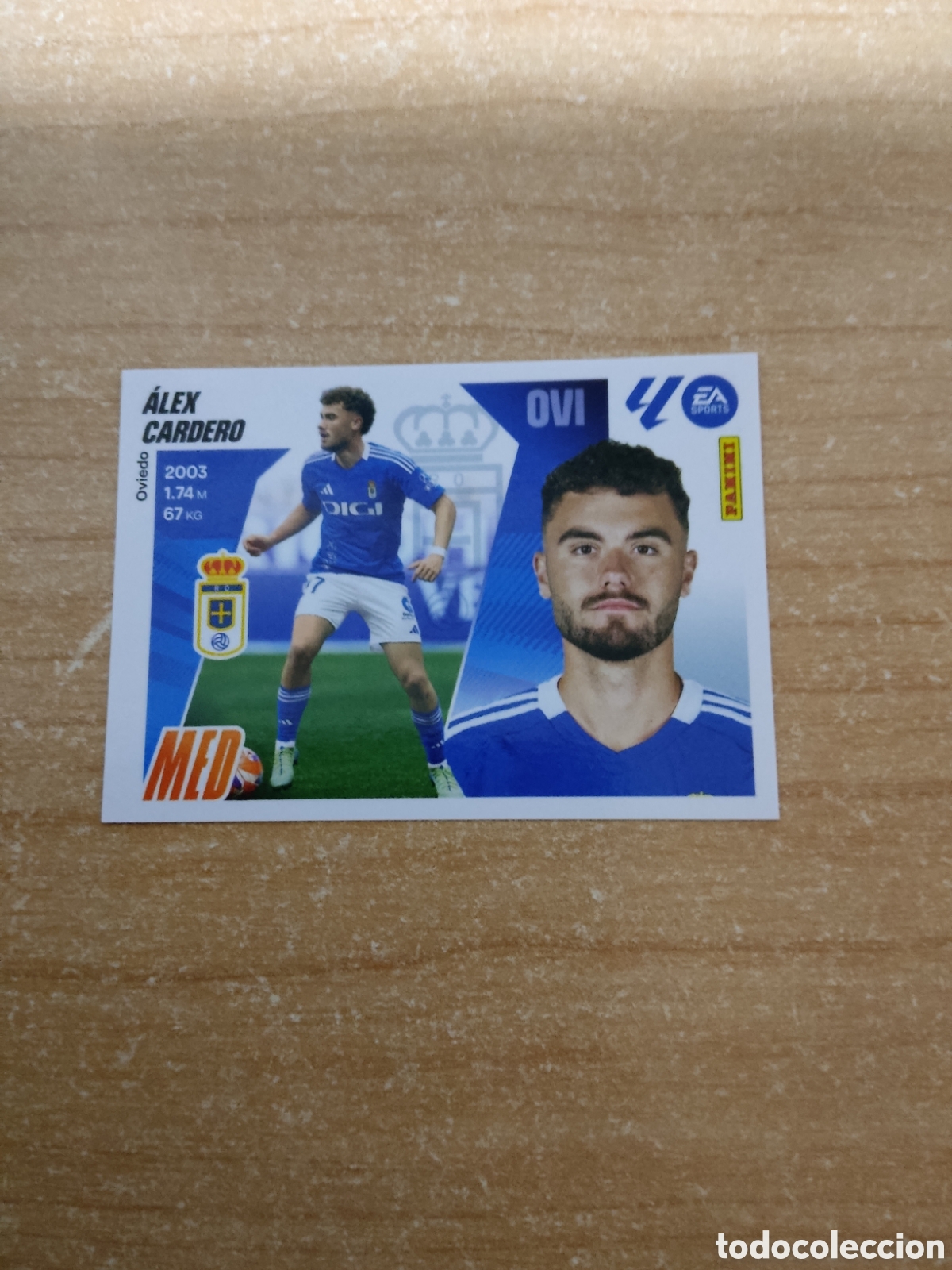 Cromos de f&uacute;tbol: 16 A ALEX CARDERO REAL OVIEDO LIGA ESTE 2025 2026