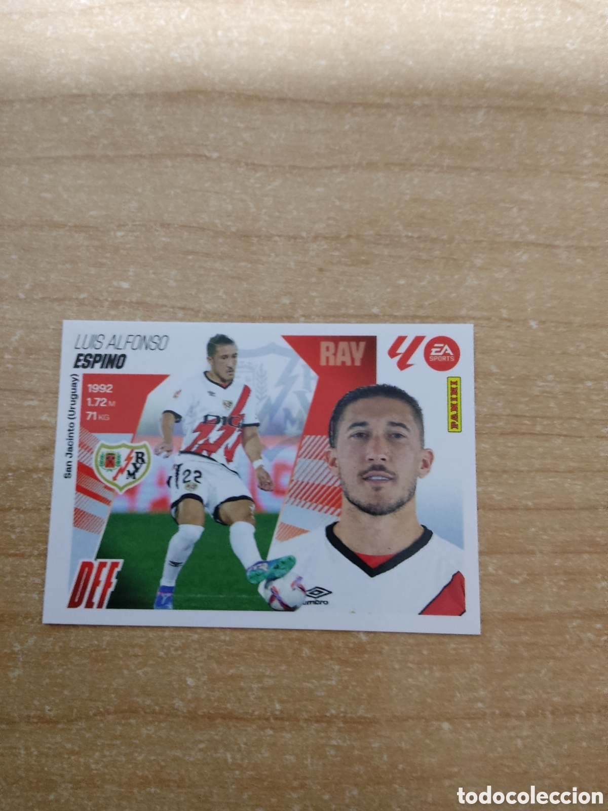 Cromos de f&uacute;tbol: 9 ESPINO RAYO VALLECANO LIGA ESTE 2025 2026