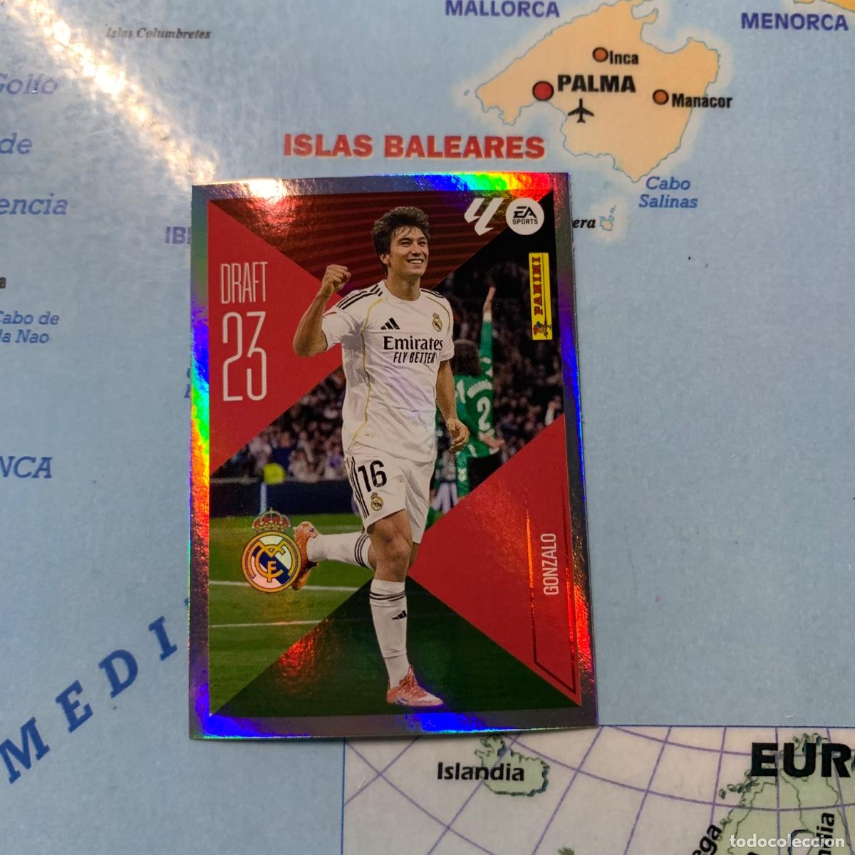 Cromos de f&uacute;tbol: Gonzalo draft 23 n&uacute;mero 9 Del Real Madrid cromo de la liga este 26-27 2026-2027