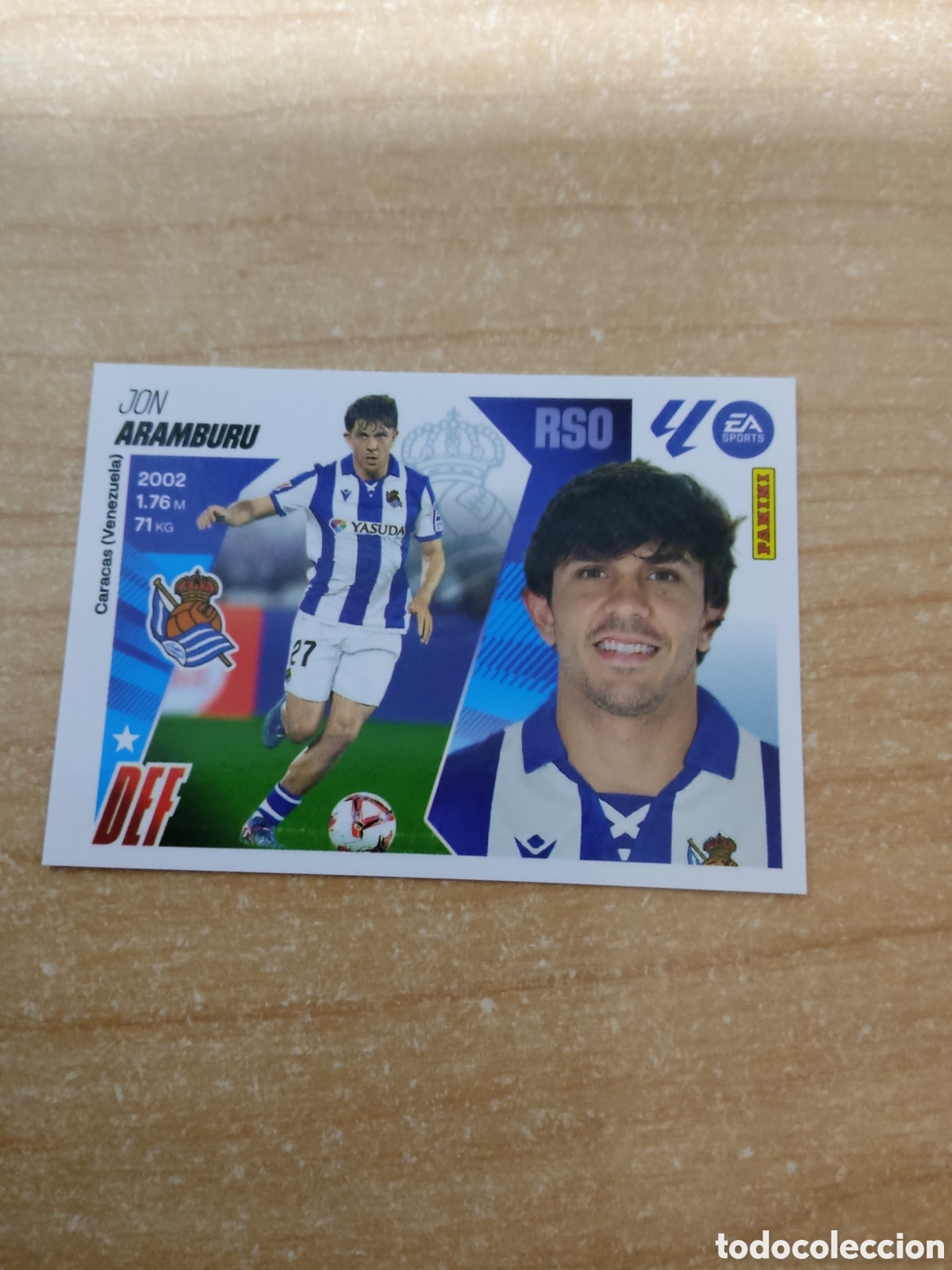 Cromos de f&uacute;tbol: 5 A ARAMBURU REAL SOCIEDAD LIGA ESTE 2025 2026