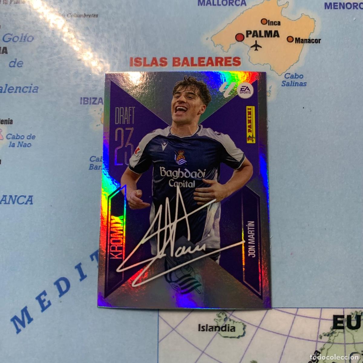 Cromos de f&uacute;tbol: Jon Mart&iacute;n draft 23 Kromix n&uacute;mero K13 De la Real Sociedad cromo de la liga este 26-27 2026-2027