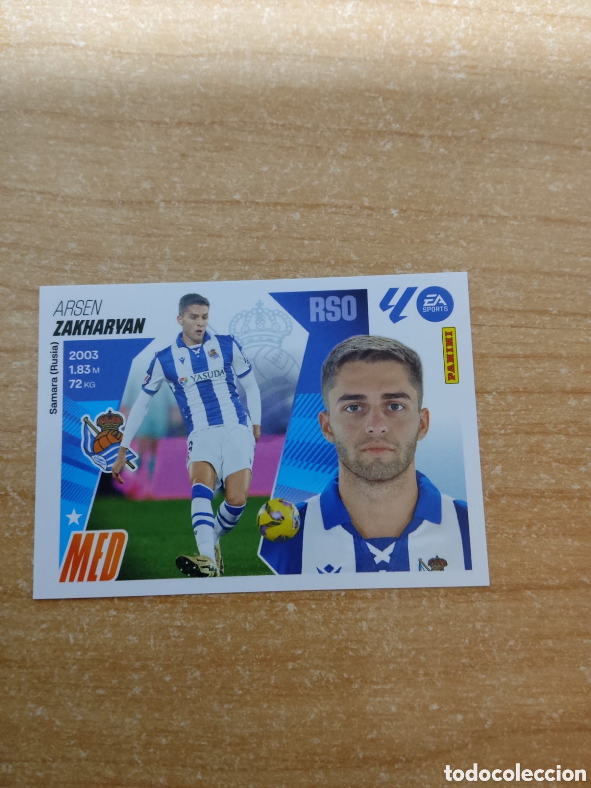 Cromos de f&uacute;tbol: 15 BIS ZAKHARYAN REAL SOCIEDAD LIGA ESTE 2025 2026