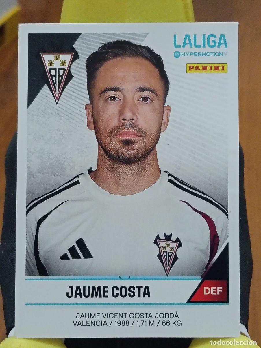Cromos de f&uacute;tbol: Liga Hypermotion 24/25 - Jaume Costa - N&deg; 10 - Albacete