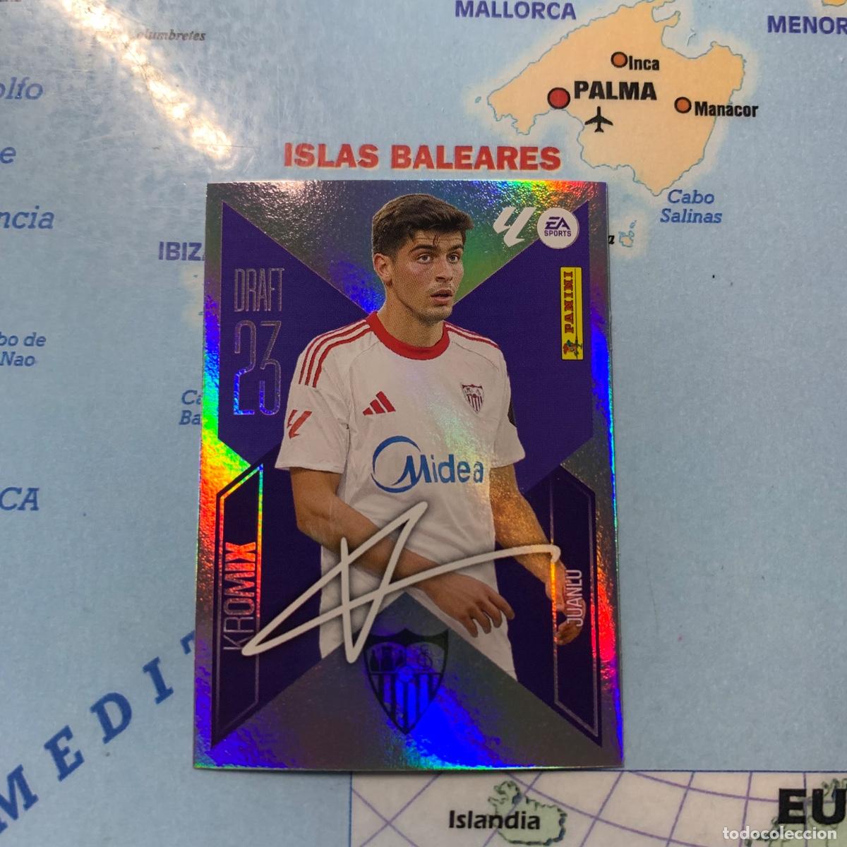 Cromos de f&uacute;tbol: Juanlu draft 23 Kromix n&uacute;mero K14 Del Sevilla cromo de la liga este 26-27 2026-2027