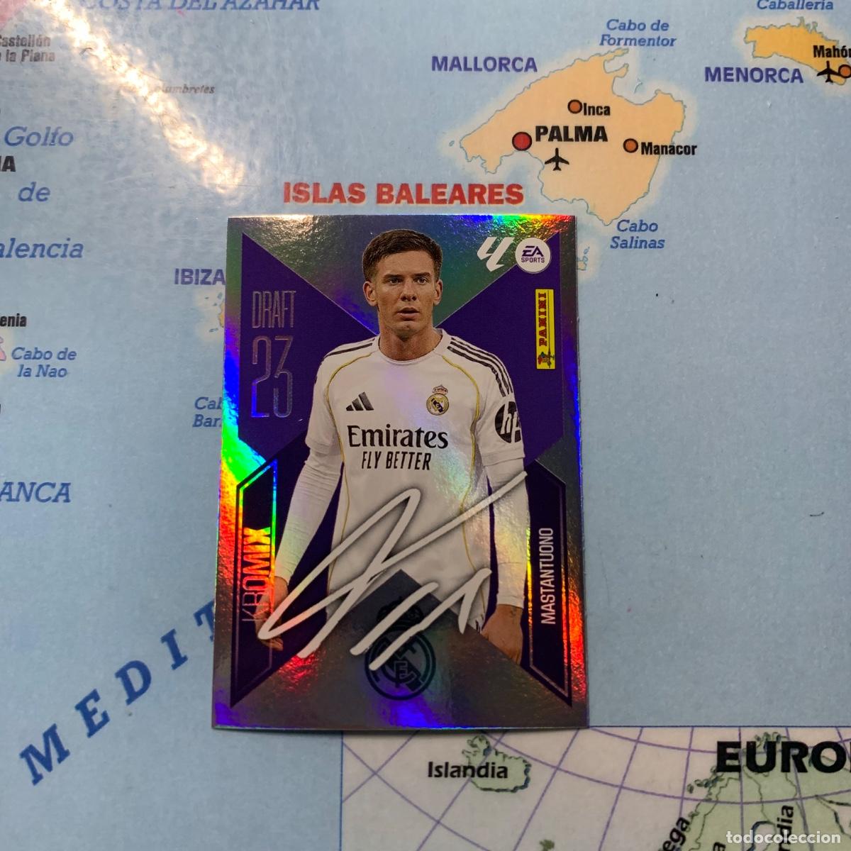 Cromos de f&uacute;tbol: Mastantuono draft 23 Kromix n&uacute;mero K16 Del Real Madrid cromo de la liga este 26-27 2026-2027