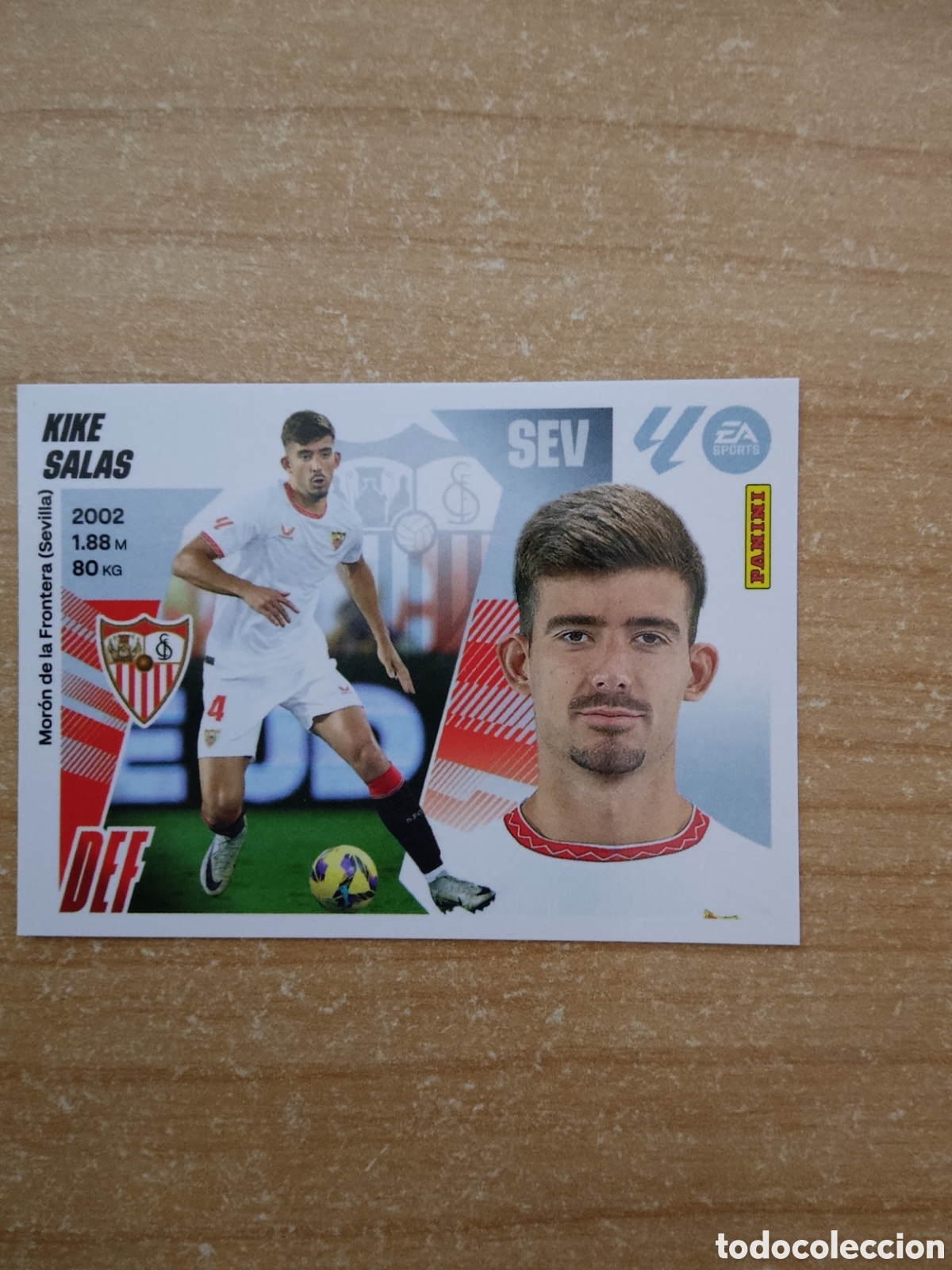 Cromos de f&uacute;tbol: 7 A KIKE SALAS SEVILLA LIGA ESTE 2025 2026