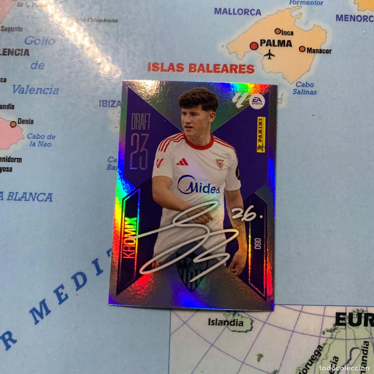 Cromos de f&uacute;tbol: Oso draft 23 Kromix n&uacute;mero K17 Del Sevilla cromo de la liga este 26-27 2026-2027