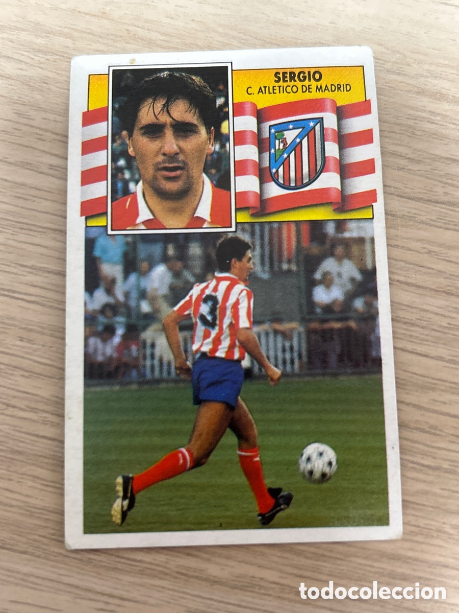Cromos de f&uacute;tbol: SERGIO BAJA ATLETICO MADRID LIGA ESTE 1990 1991 90 91 NUNCA PEGADO SIN PEGAR
