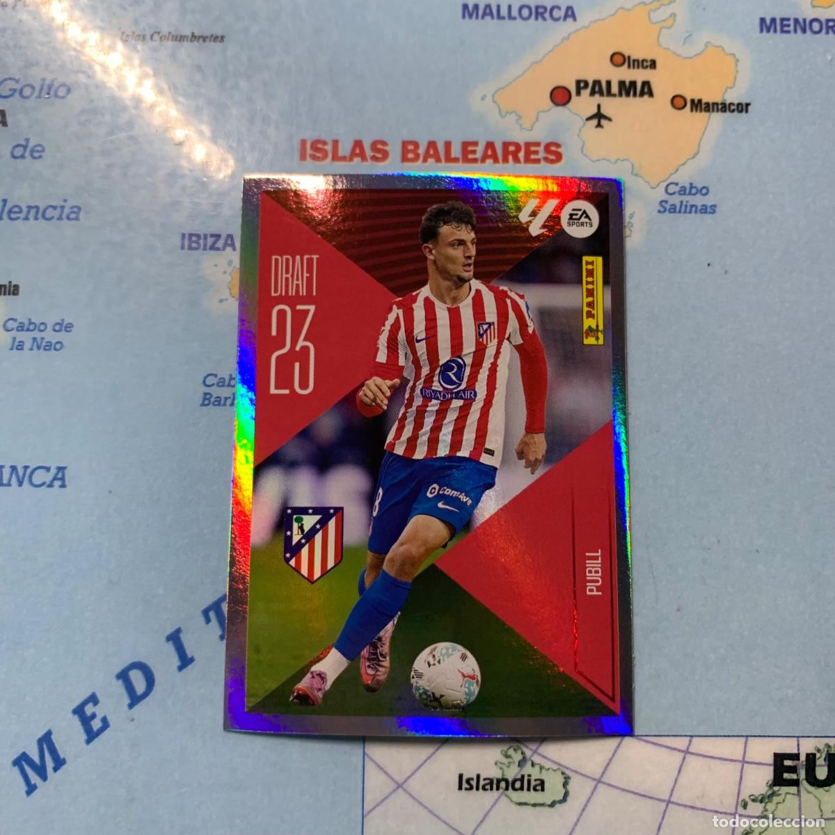 Cromos de f&uacute;tbol: Pubill draft 23 n&uacute;mero 19 Del Atl&eacute;tico de Madrid cromo de la liga este 26-27 2026-2027
