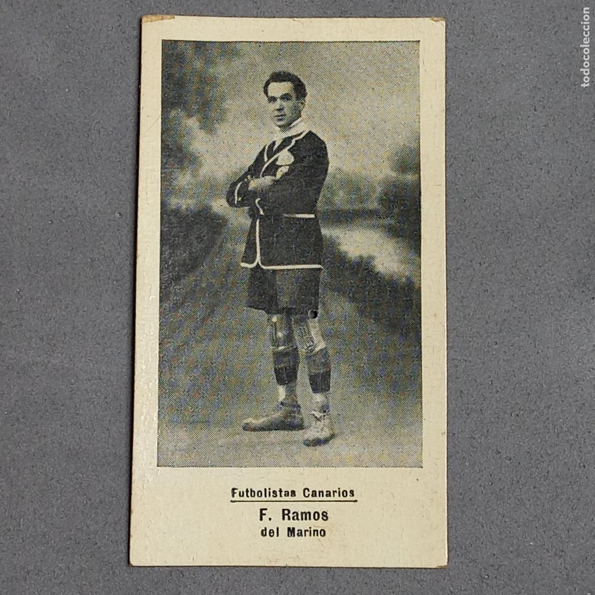 Fu&szlig;ball-Sticker: Futbolistas Canarios Colecci&oacute;n Florisle&ntilde;a. Las Palmas Serie A. N&ordm; 18 F. Ramos, Marino FC, a&ntilde;os 20