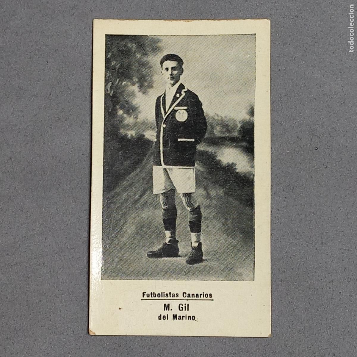 Fu&szlig;ball-Sticker: Futbolistas Canarios Colecci&oacute;n Florisle&ntilde;a. Las Palmas Serie A. N&ordm; 20 M. Gil, Marino FC, a&ntilde;os 20