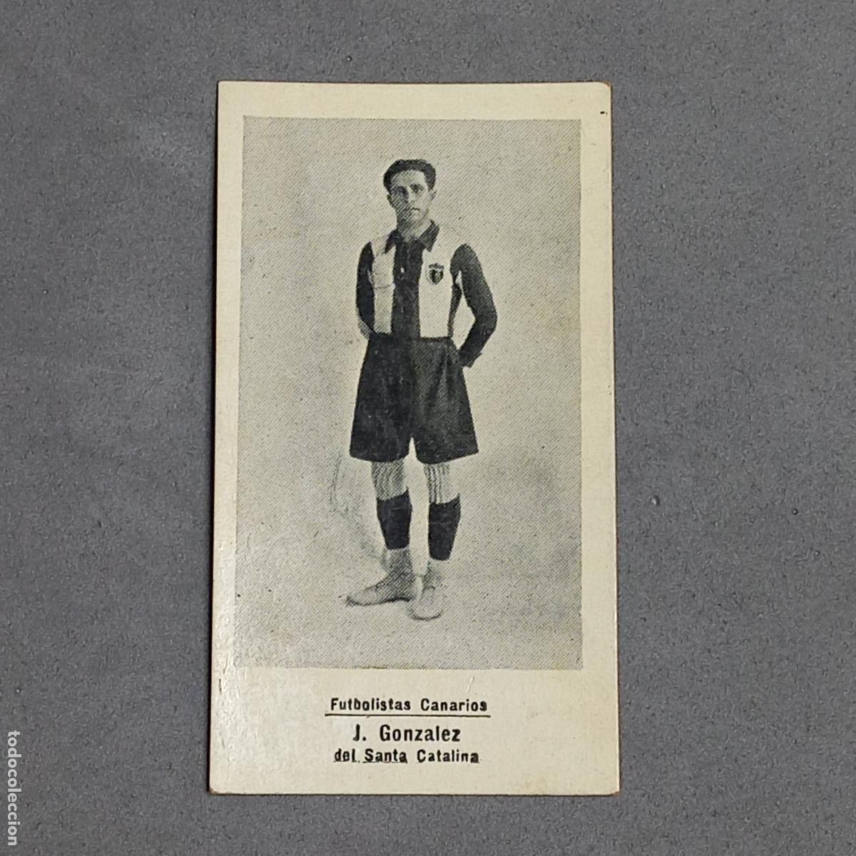 Fu&szlig;ball-Sticker: Futbolistas Canarios Colecci&oacute;n Florisle&ntilde;a. Las Palmas Serie A. N&ordm; 55 J Gonz&aacute;lez Sta Catalina a&ntilde;os 20