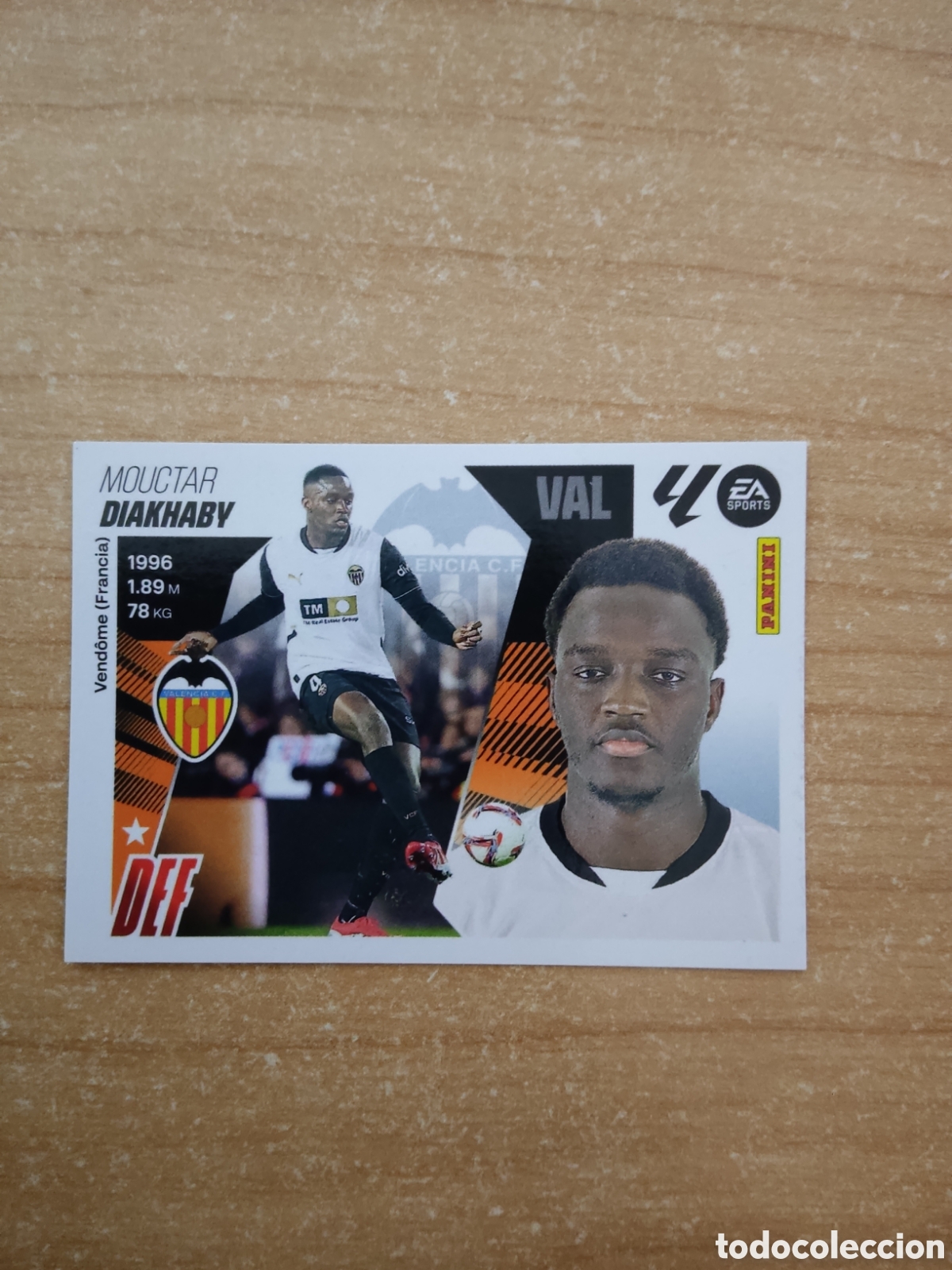 Cromos de f&uacute;tbol: 7 DIAKHABY VALENCIA LIGA ESTE 2025 2026