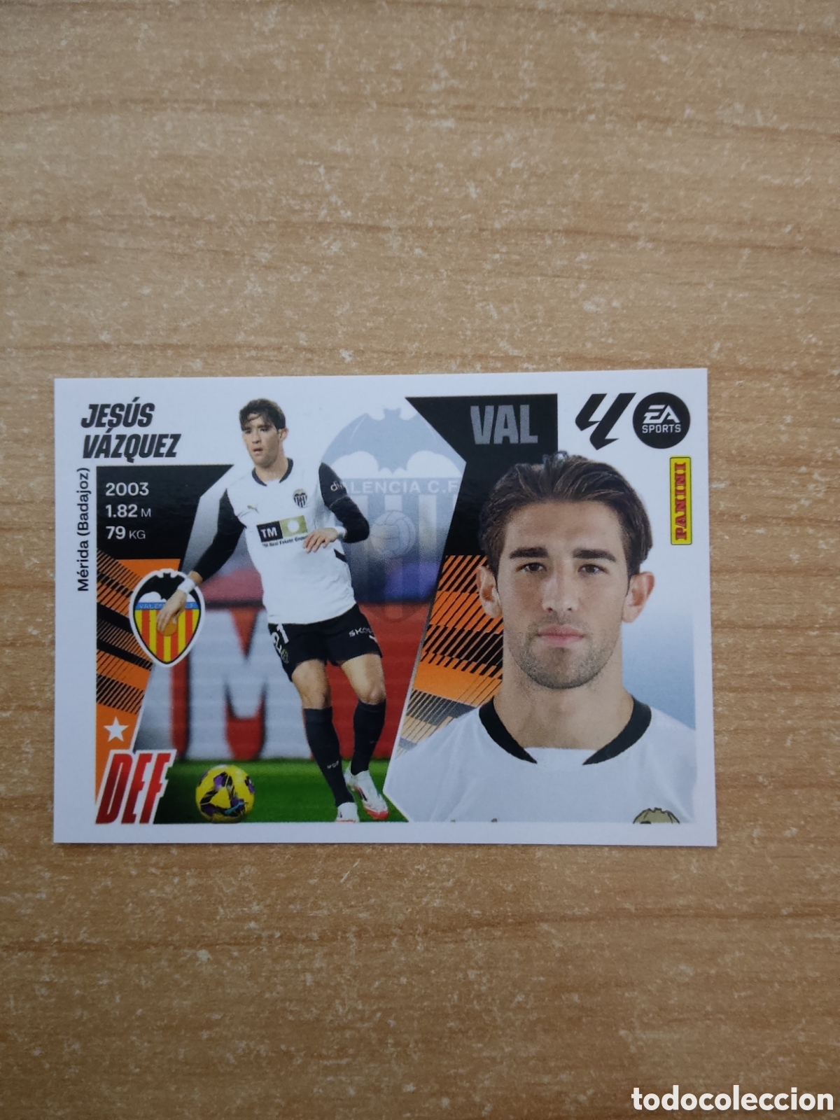 Cromos de f&uacute;tbol: 9 B JESUS VAZQUEZ VALENCIA LIGA ESTE 2025 2026