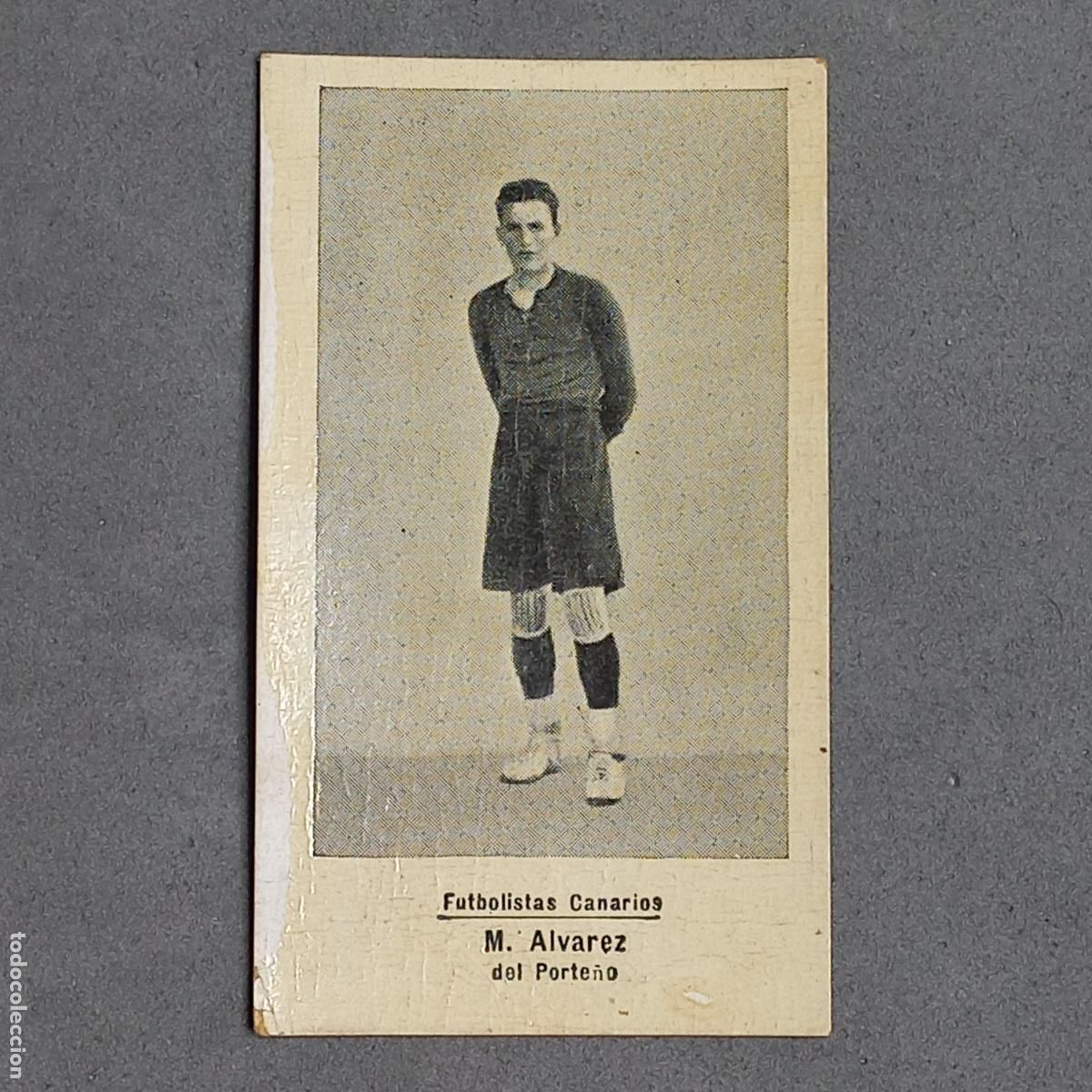 Cartes &agrave; collectionner de Football: Futbolistas Canarios Colecci&oacute;n Florisle&ntilde;a. Las Palmas Serie A. N&ordm; 67 M. &Aacute;lvarez, Porte&ntilde;o, a&ntilde;os 20