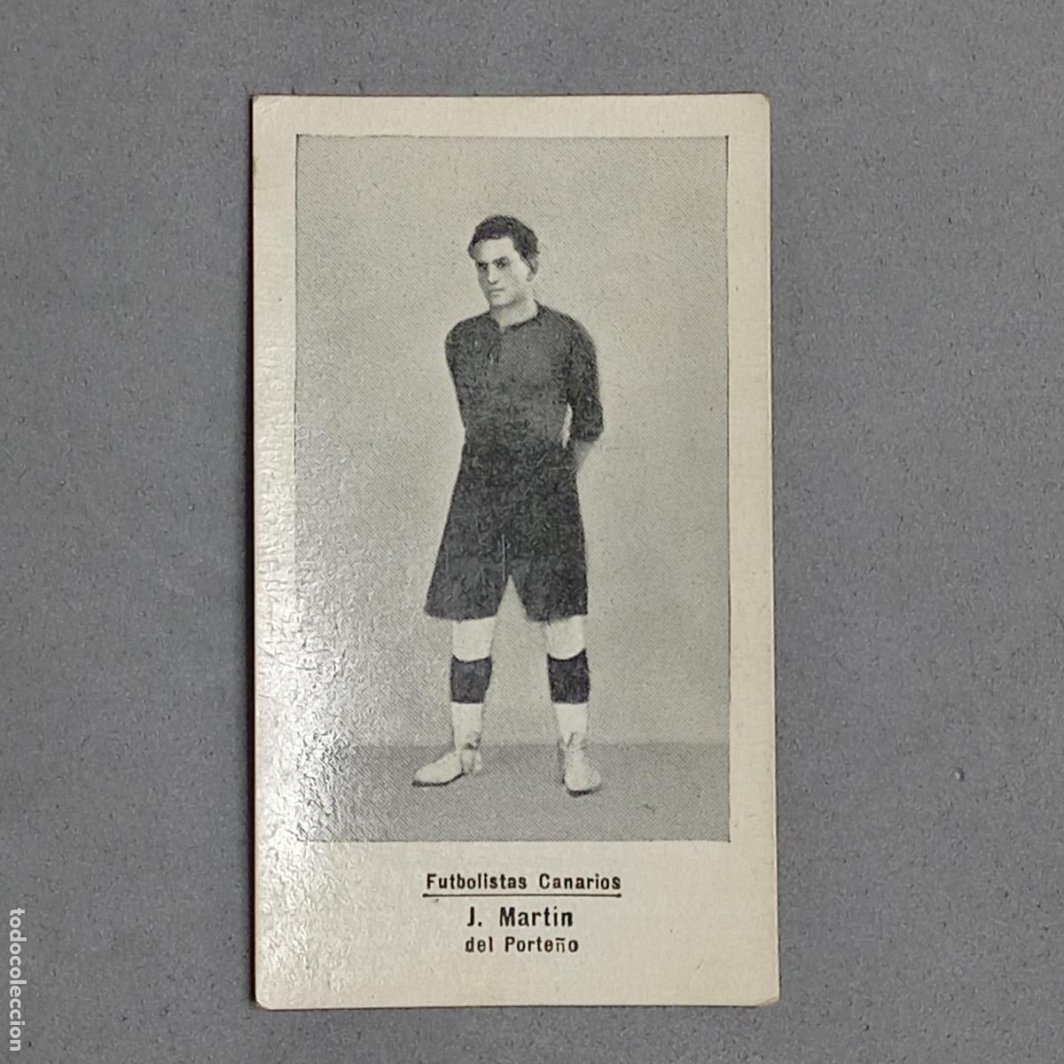 Cromos de f&uacute;tbol: Futbolistas Canarios Colecci&oacute;n Florisle&ntilde;a. Las Palmas Serie A. N&ordm; 69 J. Martin, Porte&ntilde;o, a&ntilde;os 20