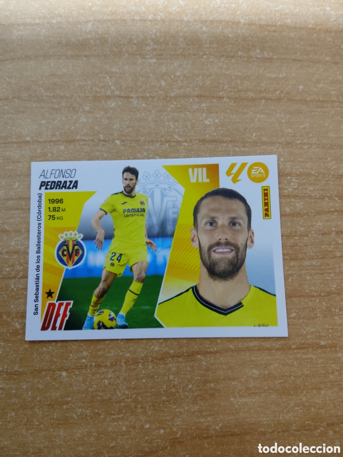 Cromos de f&uacute;tbol: 10 PEDRAZA VILLARREAL LIGA ESTE 2025 2026