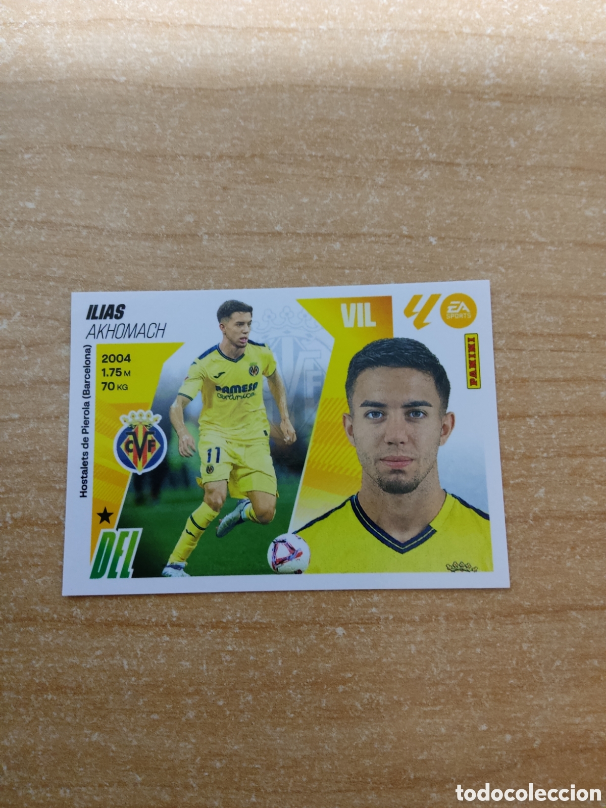 Cromos de f&uacute;tbol: 16 ILIAS AKHOMACH VILLARREAL LIGA ESTE 2025 2026