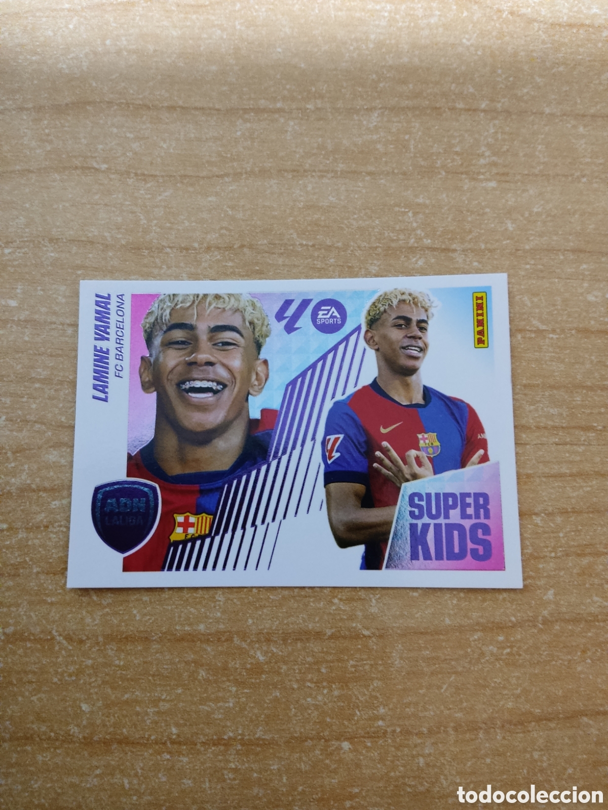 Cromos de f&uacute;tbol: 14 LAMINE YAMAL BARCELONA SUPER KIDS LIGA ESTE 2025 2026
