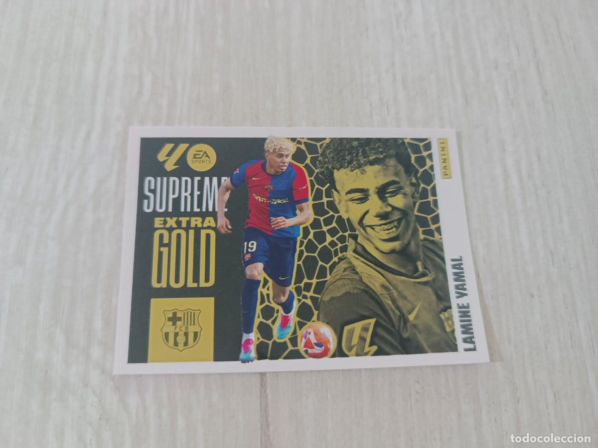 Cromos de f&uacute;tbol: LAMINE YAMAL SUPREME EXTRA GOLD LIGA ESTE 2025 2026 25 26. NUNCA PEGADO