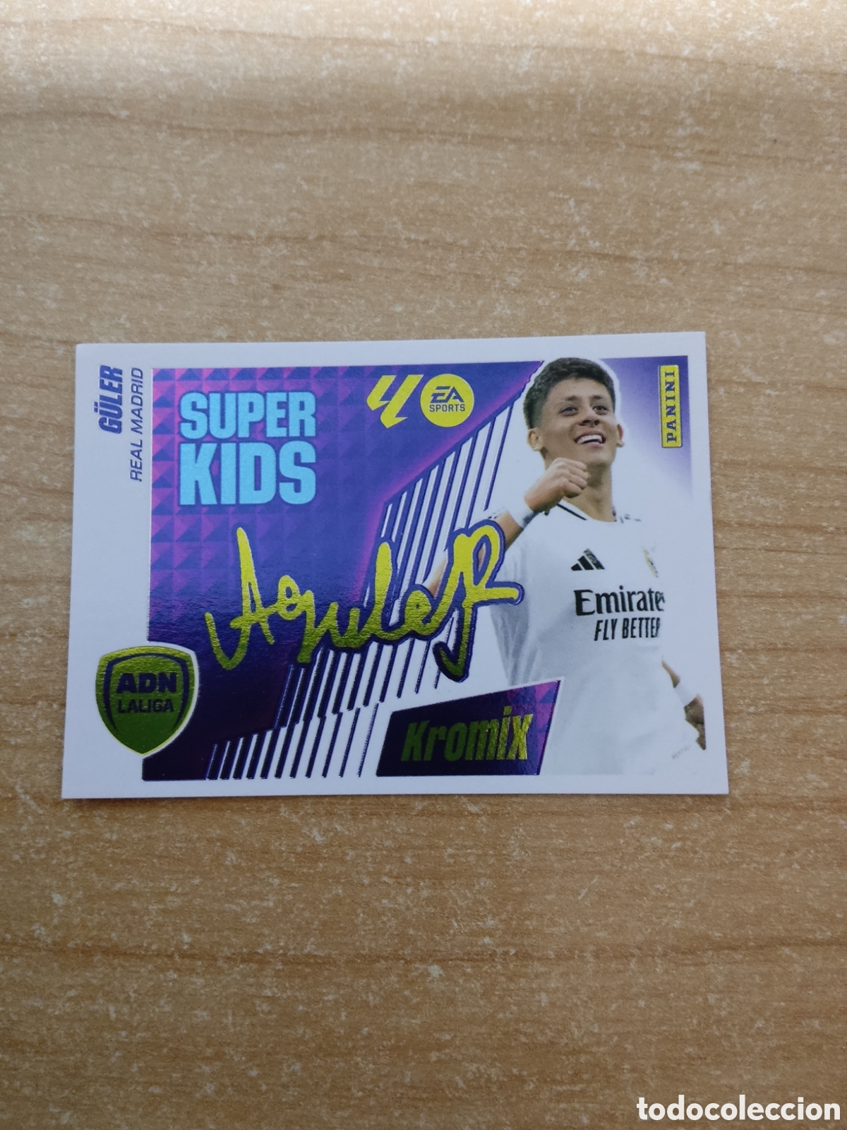 Cromos de f&uacute;tbol: 10 G&Uuml;LER REAL MADRID KROMIX SUPER KIDS LIGA ESTE 2025 2026