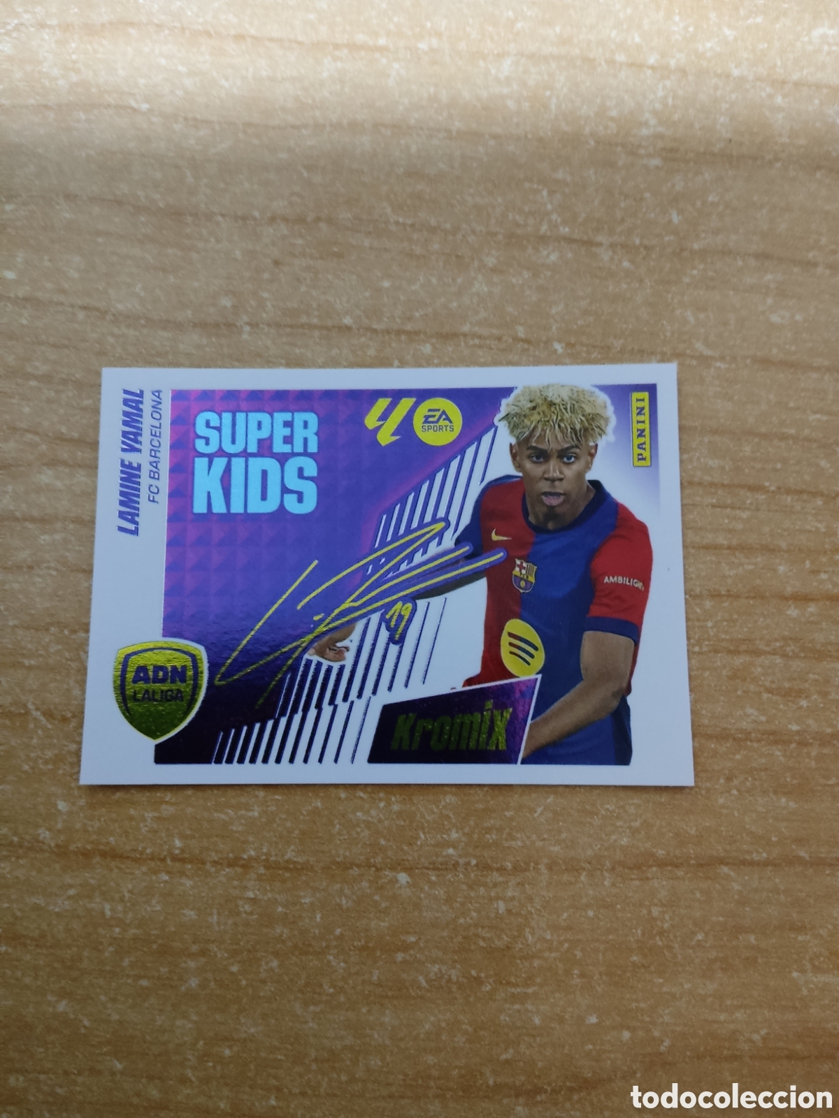 Cromos de f&uacute;tbol: 14 LAMINE YAMAL KROMIX BARCELONA SUPER KIDS LIGA ESTE 2025 2026